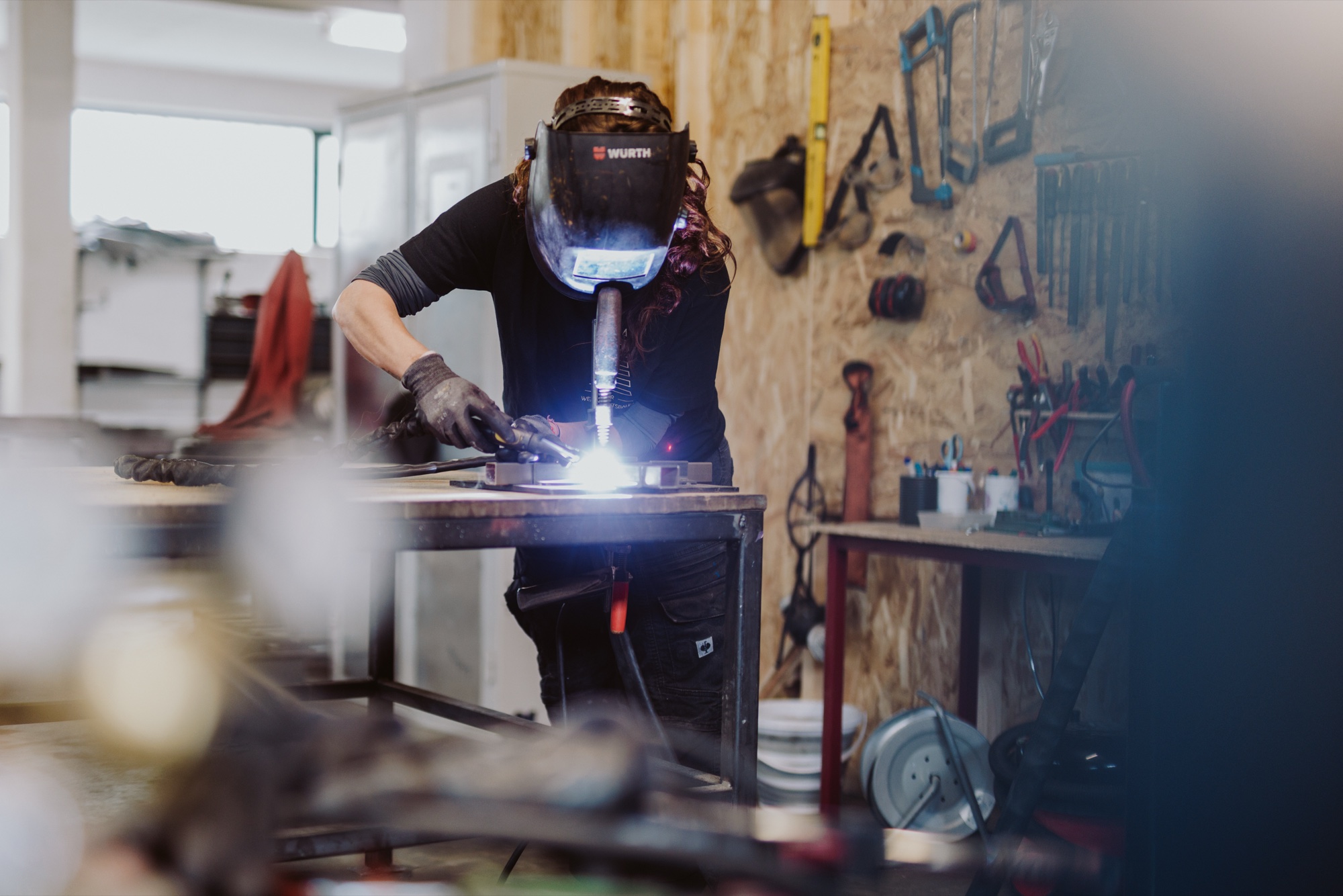 Schweißarbeiten in der Werkstatt